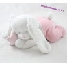 Musikalisches Plüsch-Kaninchen TEX BABY rosa beschichtete Stern Carrefour 23 cm