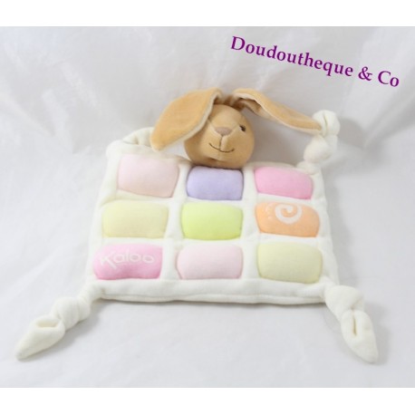 Doudou plat lapin KALOO Candies Candy pastel spirale