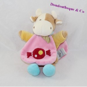 Doudou Cape vaca DOUDOU y compañía caramelo rosa 22 cm