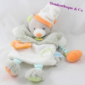 Orsacchiotto pupazzo BABY NAT ' Oscar il Pooh grigio arancione BN099 30 cm