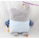Awakening plush rabbit OBAIBI blue white grey cushion 30 cm