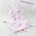 Teddybärenhandtuch MAX & SAX Carrefour rosa Mondstreifen 16 cm