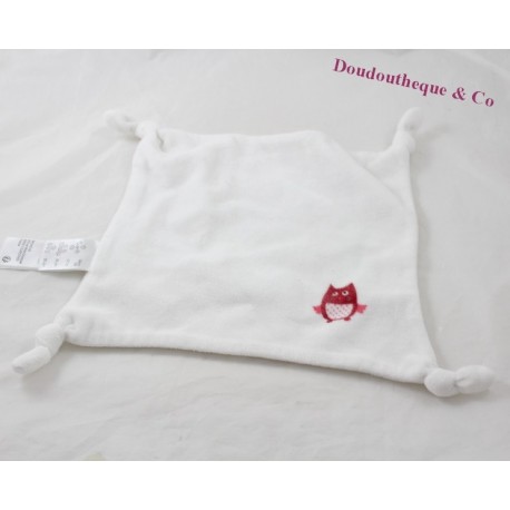 Flat blankie OWL VERTBAUDET Quadrat weiß 4 Knoten OWL 24 cm Flat blankie OWL VERTBAUDET Quadrat weiß 4 Knoten OWL 24 cm