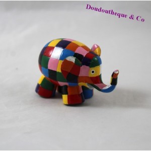 Elefantenfigur Elmer PLASTOY Multicolor Patchwork 2001 7 cm