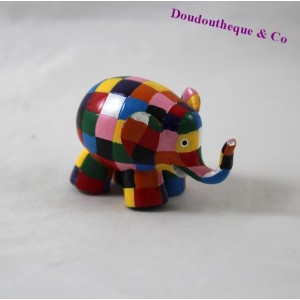 Figurita de elefante Elmer PLASTOY multicolor patchwork 2001 7 cm