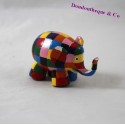 Figurine di elefante Elmer PLASTOY multicolor patchwork 2001 7 cm