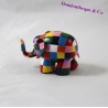 Elephant figurine Elmer PLASTOY multicolor patchwork 2001 7 cm