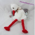 Doudou puppet dandy Stork KALOO Nopnop white grey 41 cm