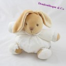 Doudou-Kugelkaninchen KALOO Dragée weiße Reliefkugel 18 cm