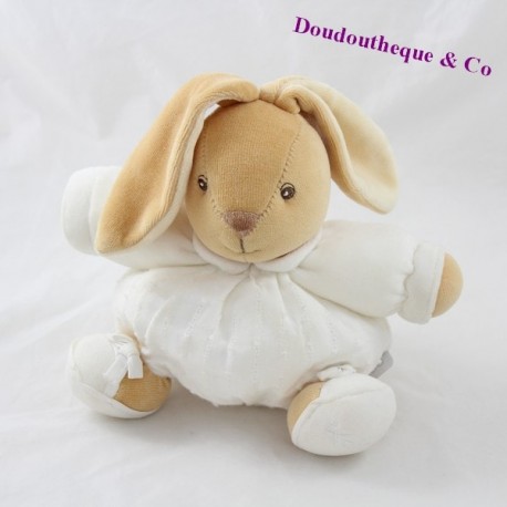 Doudou-Kugelkaninchen KALOO Dragée weiße Reliefkugel 18 cm Doudou-Kugelkaninchen KALOO Dragée weiße Reliefkugel 18 cm