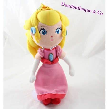Derecho trono borracho Princesa de peluche Peach NINTENDO Super Mario vestido rosa 35 cm - SOS...