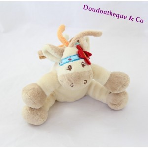 Kaya Pferd Plüsch NOUKIE'S Kaya und indischer Pinto Beige Sitzend 15 cm