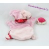 Doudou puppet Teddy bear and company Strawberry pink 25 cm