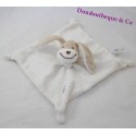 Flat mantita perro OBaiBi blanco beige cuadrado 20 cm