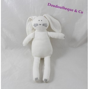Doudou Kaninchen kleines Boot weiß fest 24 cm