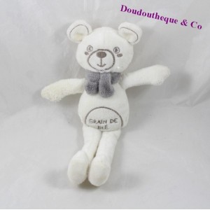 Bär Kuscheltier WEIZENKORN weiß braun 25 cm