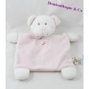 Flat Teddy Bear trigo grano rosa blanco lunares 25 cm