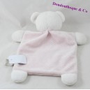 Flat Teddy bear wheat GRAIN pink white polka dots 25 cm