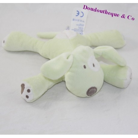 Doudou Hund OBAIBI grün weiß 18 cm Doudou Hund OBAIBI grün weiß 18 cm