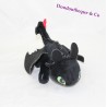 Peluche Krokmou DREAMWORKS HEROES Dragons noir 23 cm