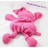 Halbflache Decken Kaninchen nattou rosa Lappen Puppe Knoten 30 cm
