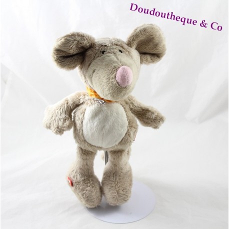 Plüschmaus SIGIKID beige bandana orangefarbener Herzdruck 27 cm Plüschmaus SIGIKID beige bandana orangefarbener Herzdruck 27 cm