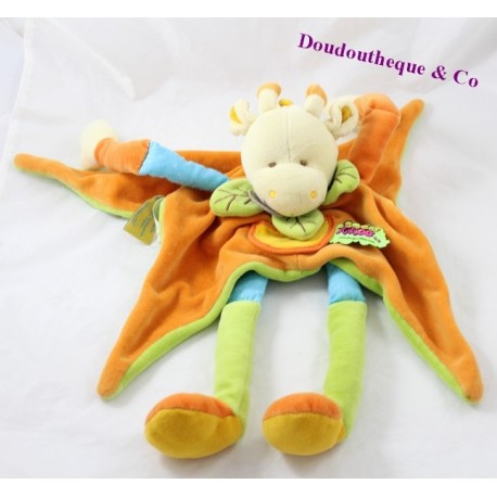 Doudou Kuh Doudou und Firma Tatoo Orange grüne lange Beine Doudou Kuh Doudou und Firma Tatoo Orange grüne lange Beine
