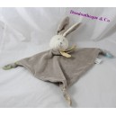 Flat blankie rabbit FASHY BABY grey triangle 33 cm