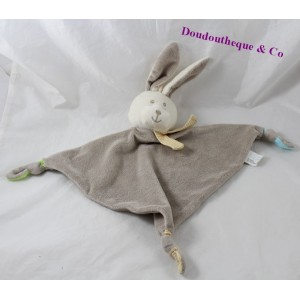 Flat blankie rabbit FASHY BABY grey triangle 33 cm