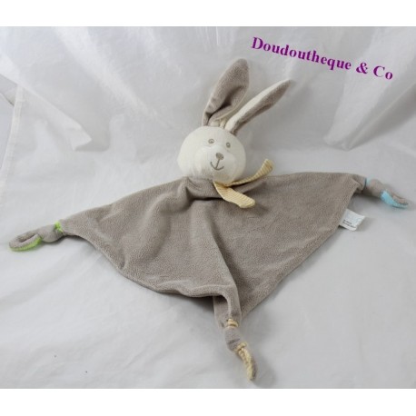 Flat mantita conejo fashy Baby triángulo gris 33 cm