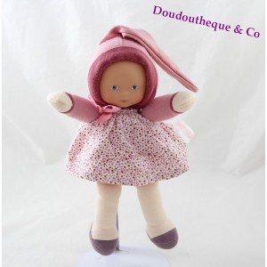 Doudou doll COROLLE Mademoiselle Myrtille Polka Punkte Kleid 25 cm