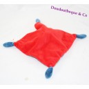 NicoTOY Woodstock red blue wool striped flat doudou