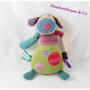 Doudou Hund MOULIN ROTY die ziemlich nicht schöne Pflaume grün 22 cm