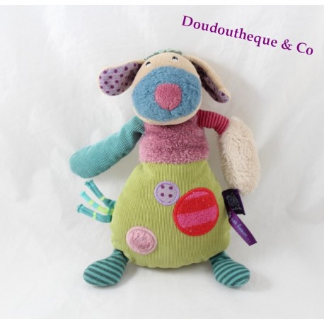 Doudou Hund MOULIN ROTY die ziemlich nicht schöne Pflaume grün 22 cm