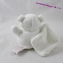 Mini doudou bear DOUDOU AND COMPAGNY luminescent white star DC2323 13 cm