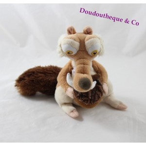 Peluche écureuil Scrat GIPSY l'âge de Glace avec sa noisette 18 cm