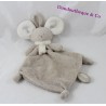 Mona mouse flat doudou DIMPEL ties white beige nipple 28 cm