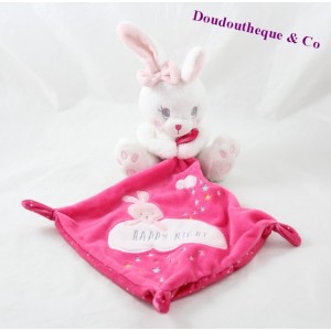 Doudou rabbit handkerchief SIMBA TOYS BENELUX Happy Night pink 15 cm