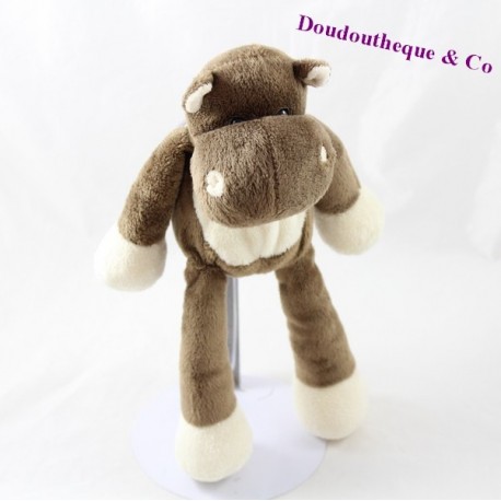 NicoTOY beige braun hippopotamus 26 cm sitzend