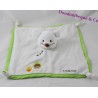 Doudou ratón plano ITSIMAGICAL KicoNico Imaginarium Vertbaudet verde blanco