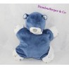 Doudou semi-flat bear BOUT'CHOU Monoprix navy blue bell
