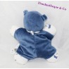 Doudou semi-flat bear BOUT'CHOU Monoprix navy blue bell