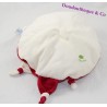 Doudou orso semi-piatto DOUDOU E COMPAGNIE Nanou rosso bianco 25 cm