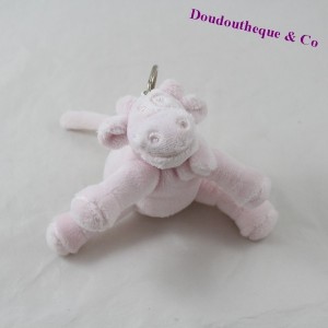 NOUKIE's Cow Plush Key Holder Pink Star Powder 12 cm
