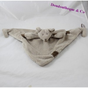 Soft flat mouse DIMPEL taupe grey triangle 47 cm