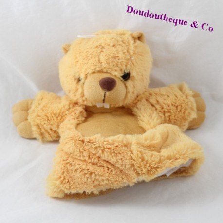 Doudou beaver puppet DNG CASH beige groundhog 27 cm