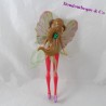 Figurine fée Flora KINDER Winx Club rose ailes plastique 23 cm