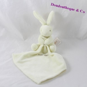 Doudou Rabbit BABY NAT' white handkerchief 16 cm