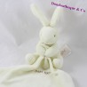 Doudou Rabbit BABY NAT' white handkerchief 16 cm