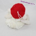 Peluche mouton NEMERY & CALMEJANE beret rouge sur la tête 15 cm
